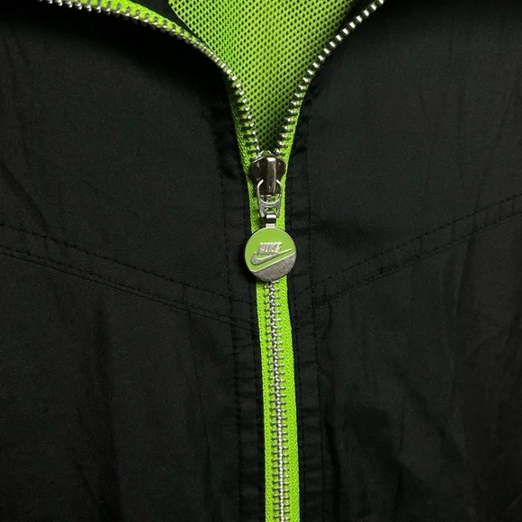 Nike Men's Zipper Closing Windbreaker Black Bomber Lightweight Jacket size XXL - Picture 2 of 6